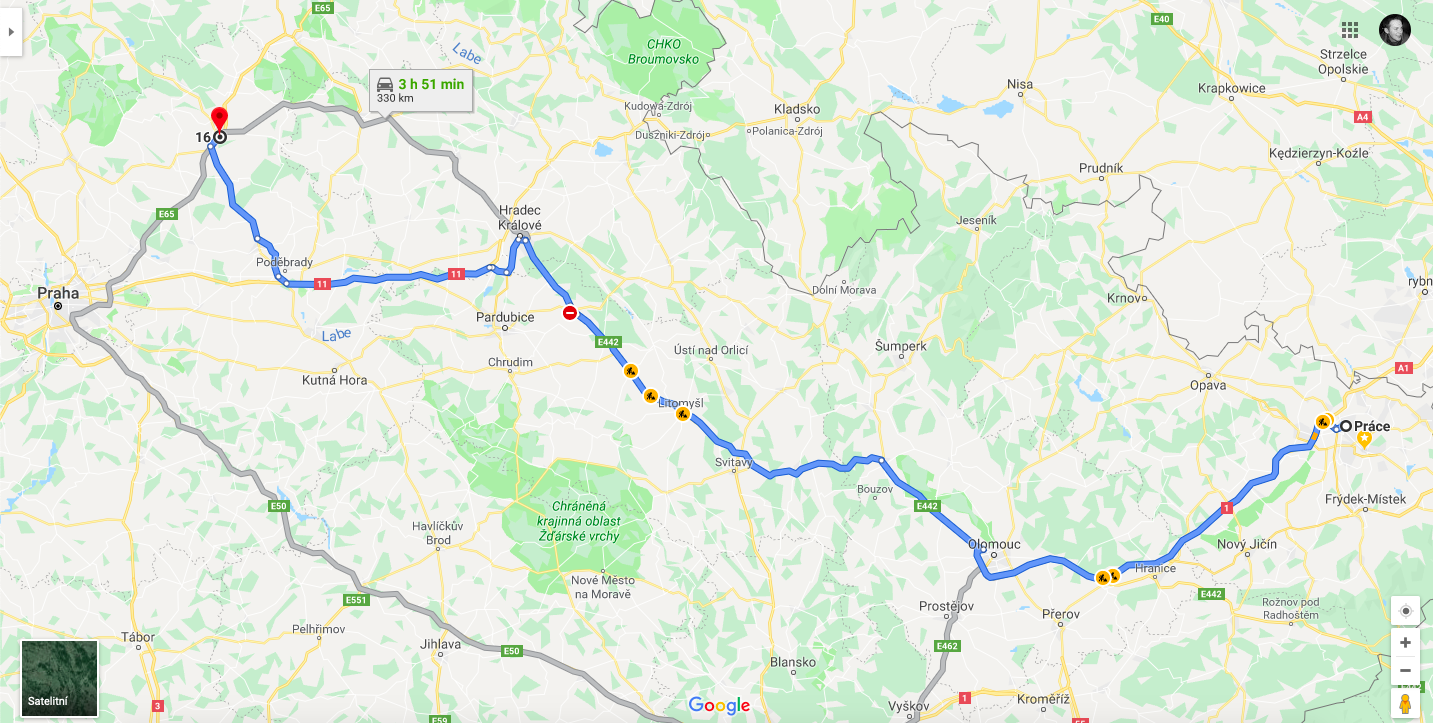 Mapa trasy Mapa trasy